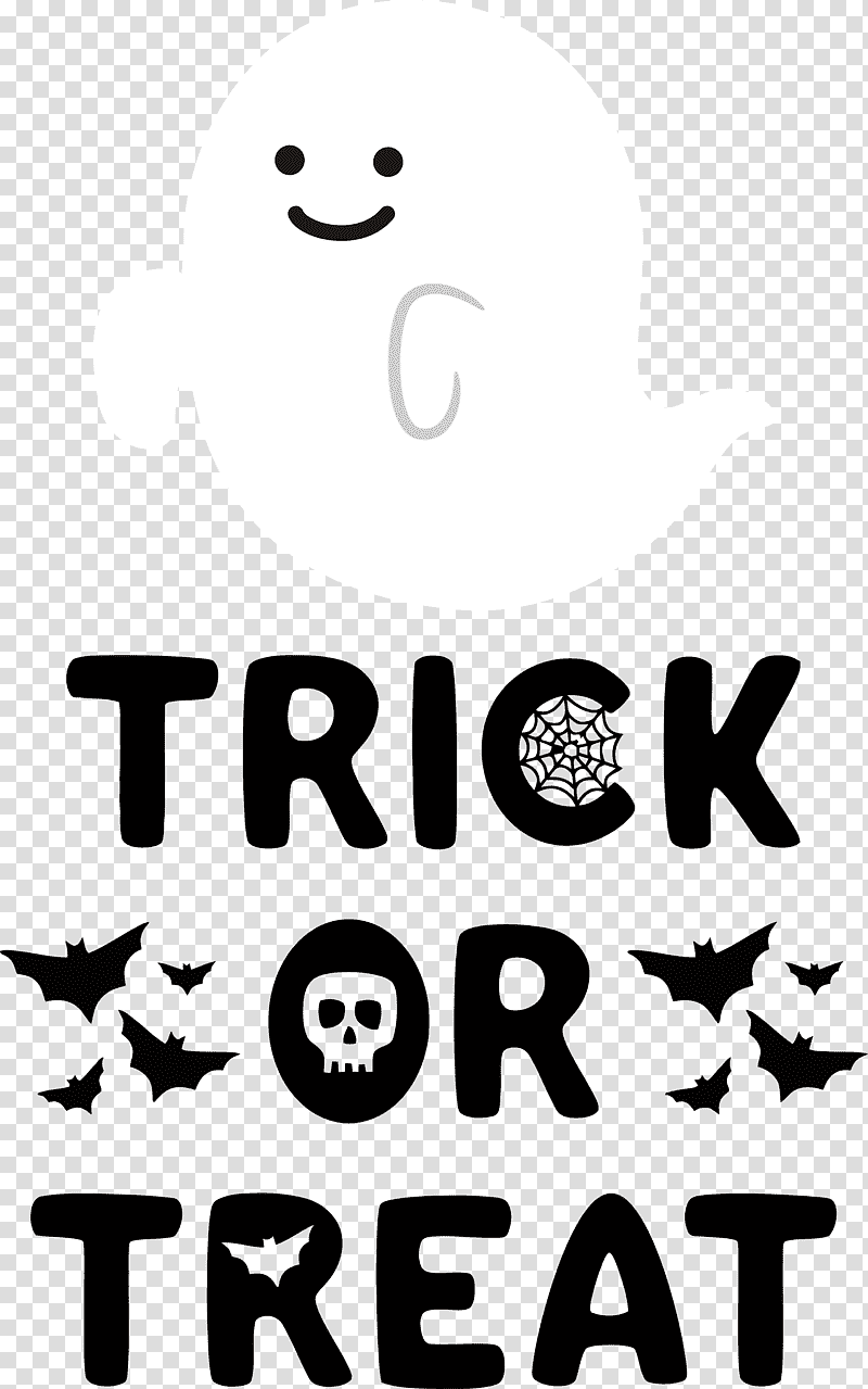 Trick or Treat Halloween Trick-or-treating, Halloween , Trickortreating, Black And White
, Logo, Cartoon, Symbol transparent background PNG clipart