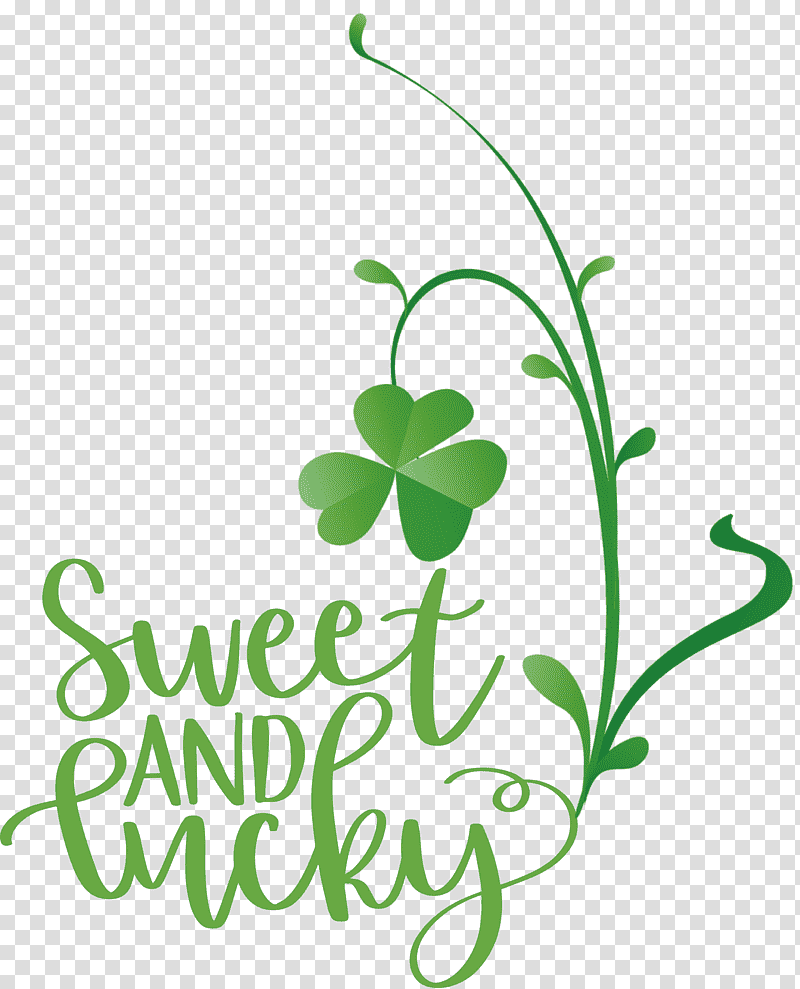 Sweet And Lucky St Patricks Day, Fourleaf Clover, Shamrock, Decal, Tote Bag, Plant Stem, Shopping Bag transparent background PNG clipart
