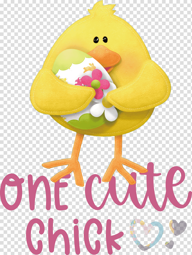 One Cute Chick Easter Day Happy Easter, Ducks, Birds, Water Bird, Beak, Yellow, Meter transparent background PNG clipart