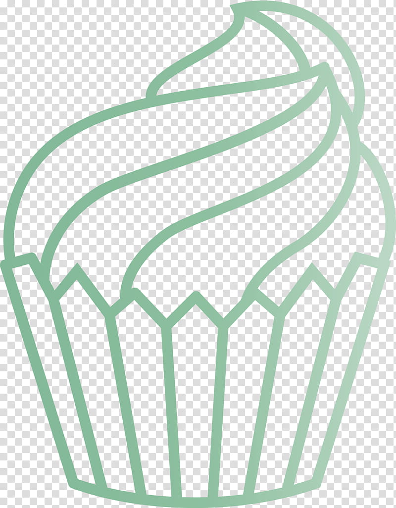 green baking cup storage basket muffin cupcake, Cute Cupcake, Cartoon Cupcake transparent background PNG clipart
