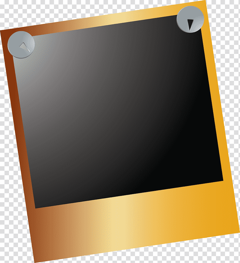 Polaroid Frame, Laptop Part, Rectangle, Frame, Yellow, Meter, Mathematics transparent background PNG clipart