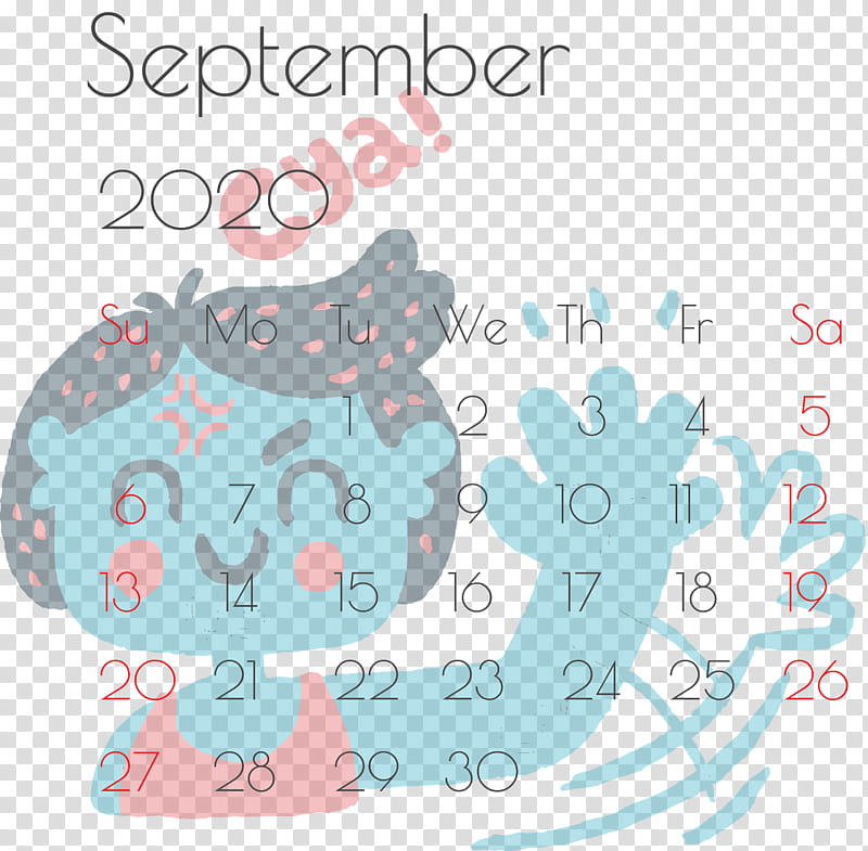 September 2020 Printable Calendar September 2020 Calendar Printable September 2020 Calendar, Cartoon, Text, Silhouette, Soon Coffee, Oikea Suunta transparent background PNG clipart