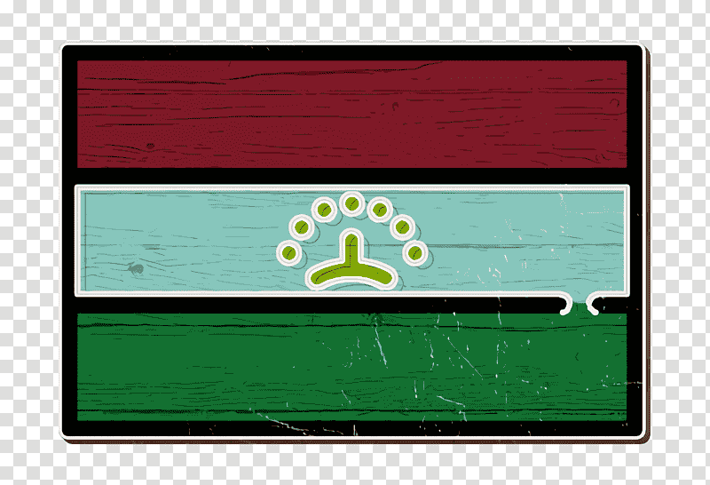 Flags icon Tajikistan icon, Rectangle, Green, Meter, Signage, Mathematics, Geometry transparent background PNG clipart