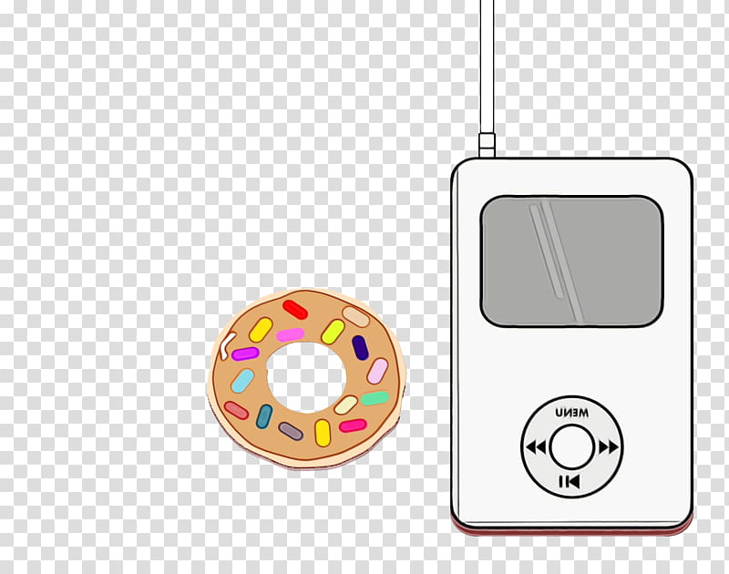 portable media player meter media player software, Watercolor, Paint, Wet Ink transparent background PNG clipart