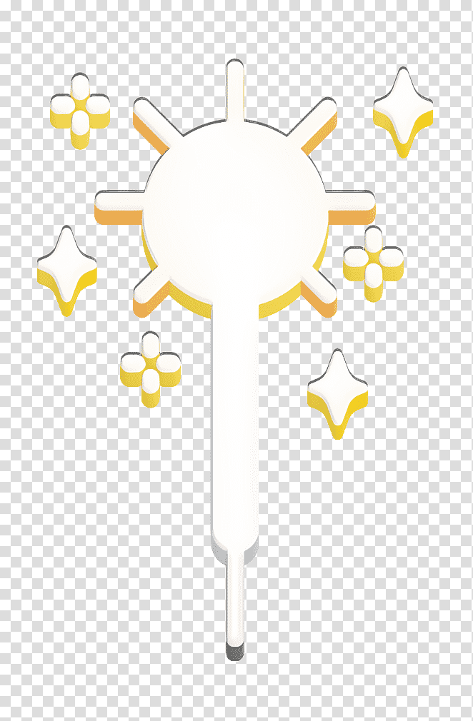 Night Party icon Sparkler icon, yellow and white sun and clouds illustration, Text transparent background PNG clipart