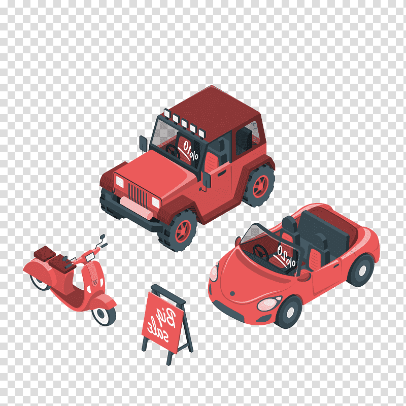Car, Model Car, Radiocontrolled Car, Scale Model, Play Vehicle, Red, Radio Control transparent background PNG clipart