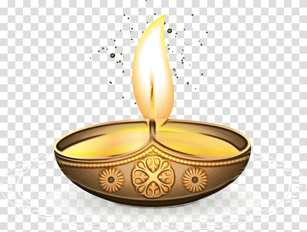 Diya, Watercolor, Paint, Wet Ink, Oil Lamp, Candle, Diwali transparent background PNG clipart