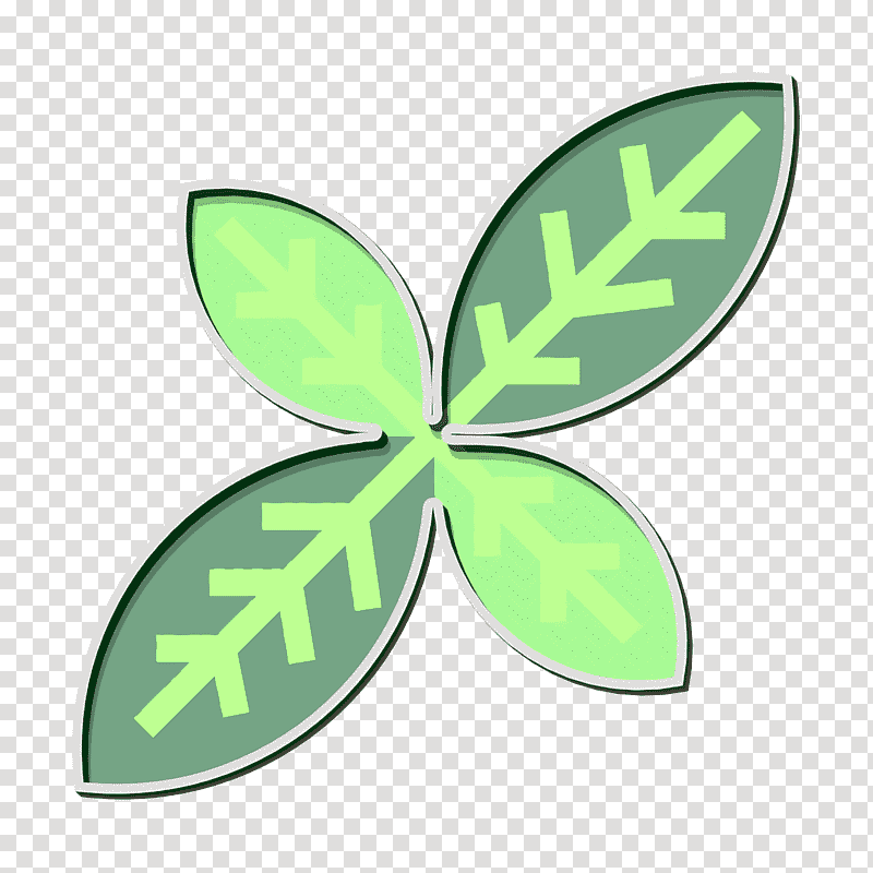 Herb icon Basil icon, Leaf, Symbol, Chemical Symbol, Green, Butterflies, Meter transparent background PNG clipart