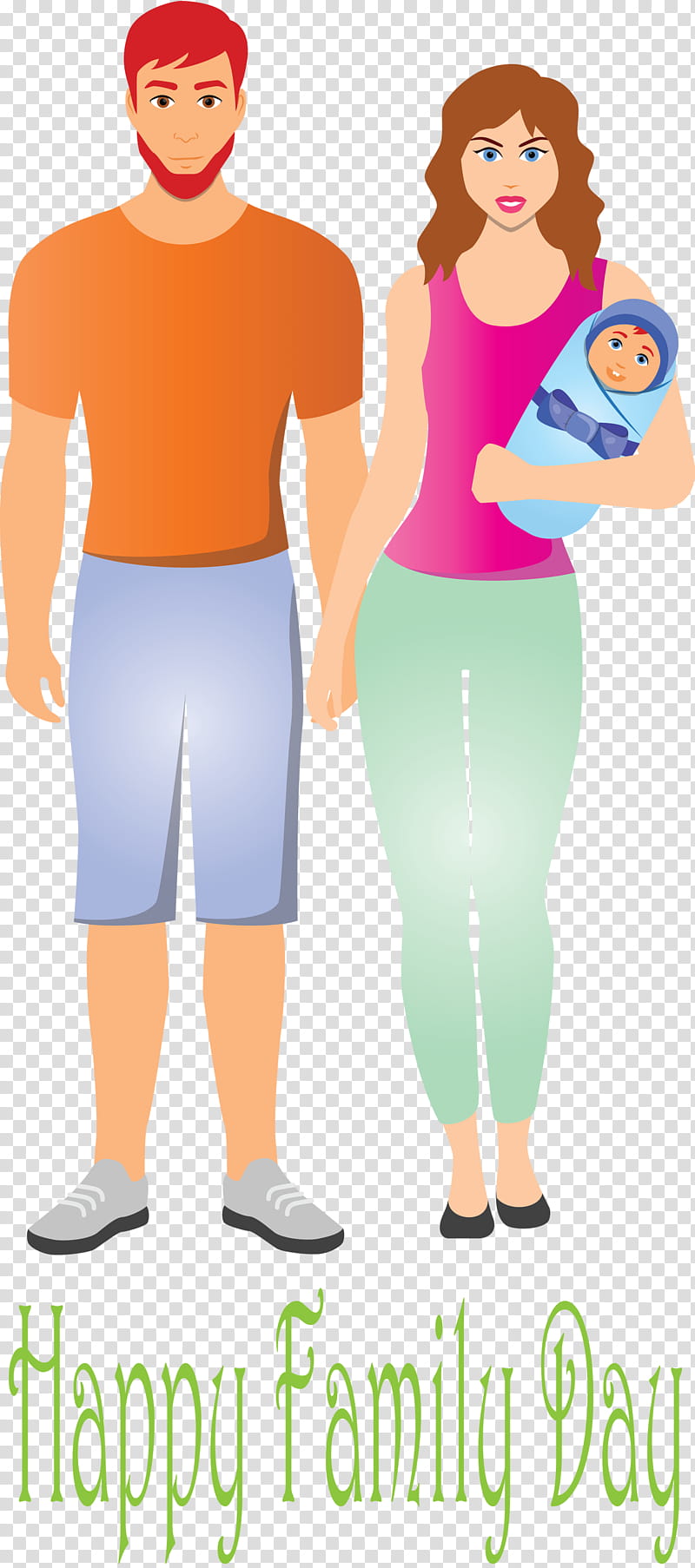 family day, Cartoon, Standing, Muscle, Knee, Human Leg, Sportswear, Trousers transparent background PNG clipart