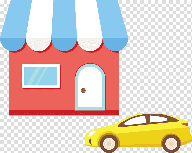 Store, Car, Cartoon, Model Car, Yellow, Meter, Automobile Engineering transparent background PNG clipart