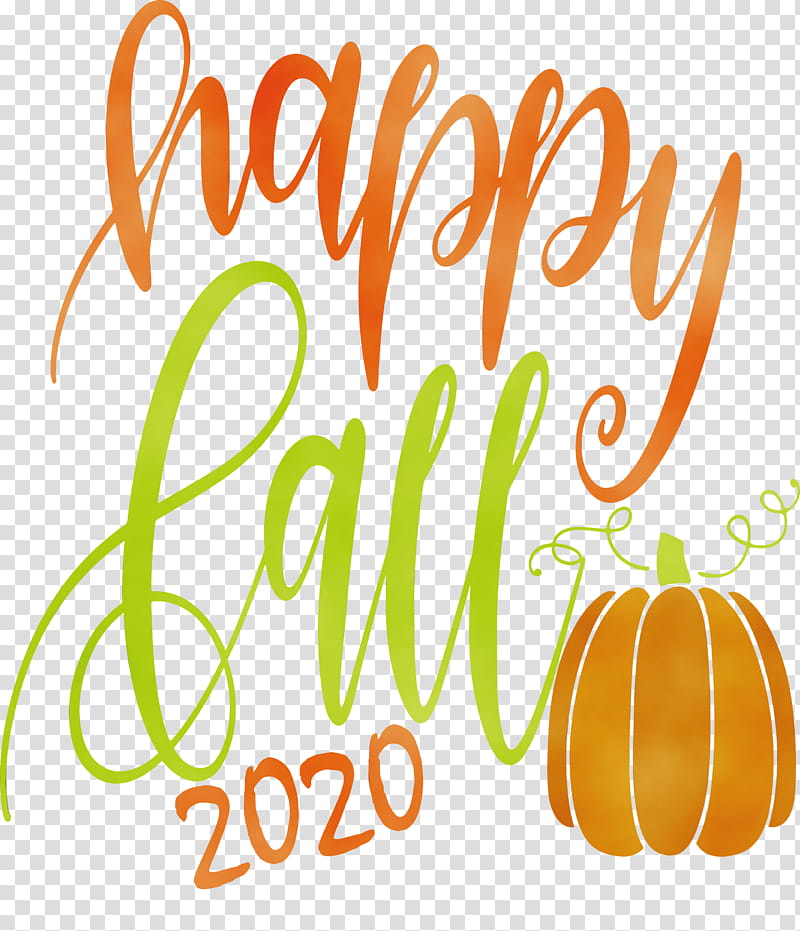 Pumpkin, Happy Autumn, Happy Fall, Watercolor, Paint, Wet Ink, Logo, Superfood transparent background PNG clipart