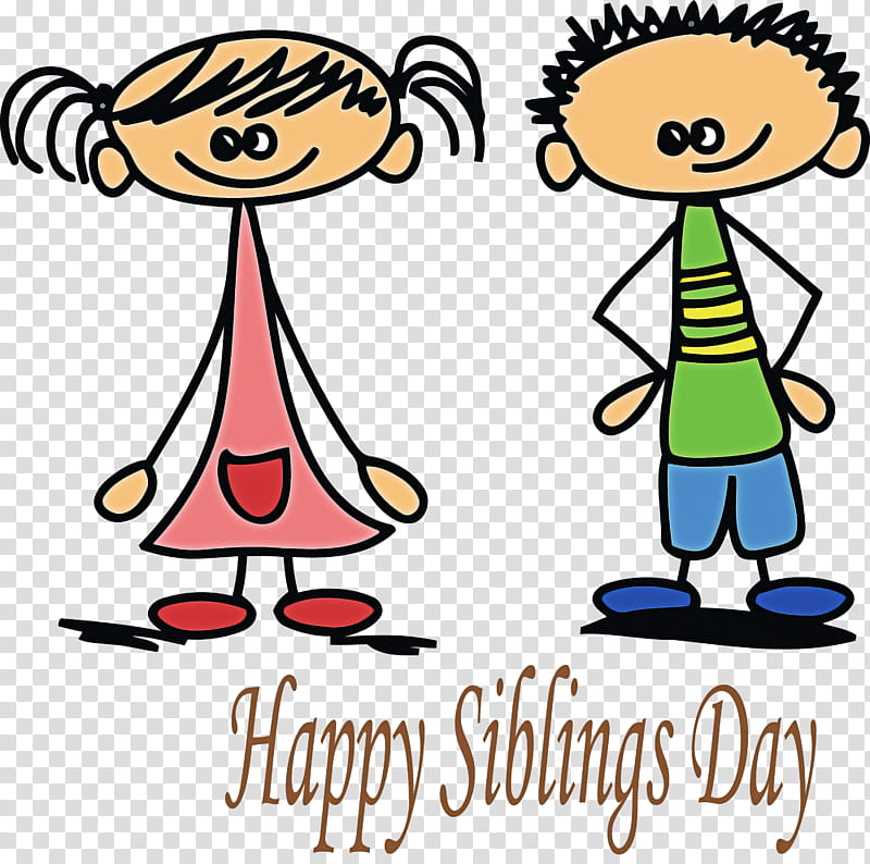 Siblings Day Happy Siblings Day National Siblings Day, Cartoon, Facial Expression, People, Text, Line, Male, Friendship transparent background PNG clipart