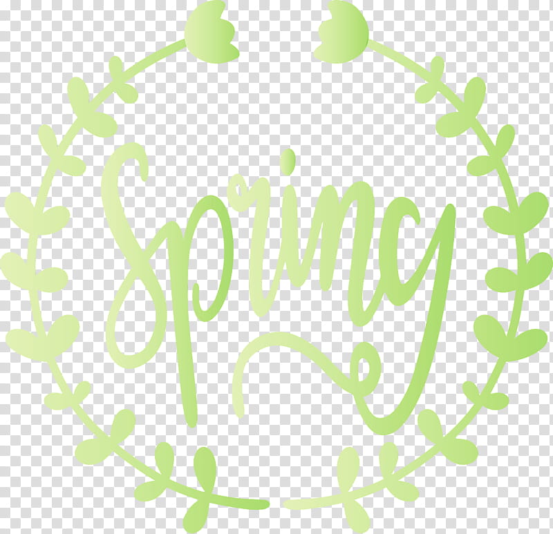 green text font circle logo, Hello Spring, Spring
, Watercolor, Paint, Wet Ink transparent background PNG clipart