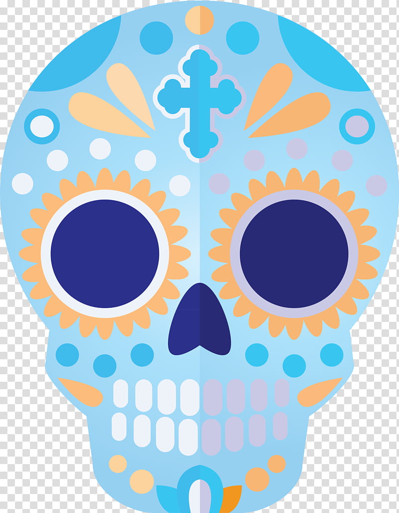 Skull Mexico Sugar Skull traditional skull, Infant transparent background PNG clipart