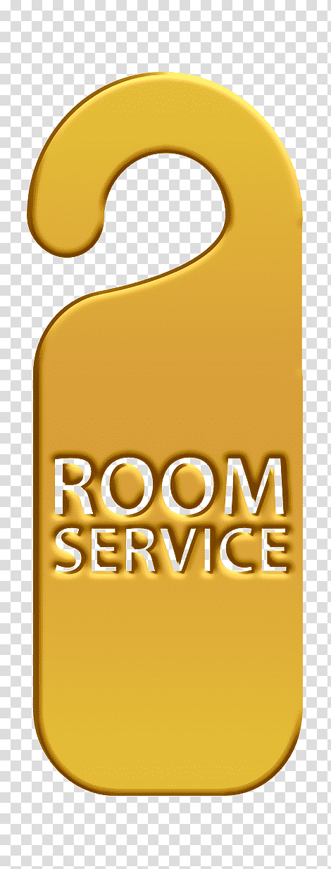Lodgicons icon signs icon Room service signal for hotel doors icon, Hotel Icon, Logo, Yellow, Meter transparent background PNG clipart