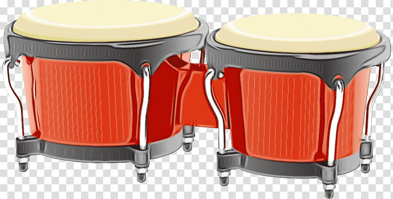 bongo drum drum percussion djembe conga, Watercolor, Paint, Wet Ink, Hand Drum, Tomtom Drum, Timpani transparent background PNG clipart