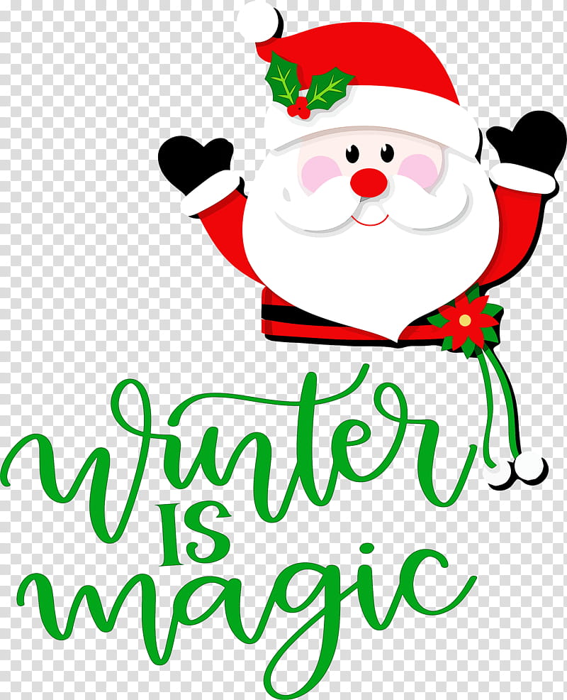 Winter Is Magic Hello Winter Winter, Winter
, Christmas Day, Christmas Ornament, Santa Claus, Tree, Line transparent background PNG clipart