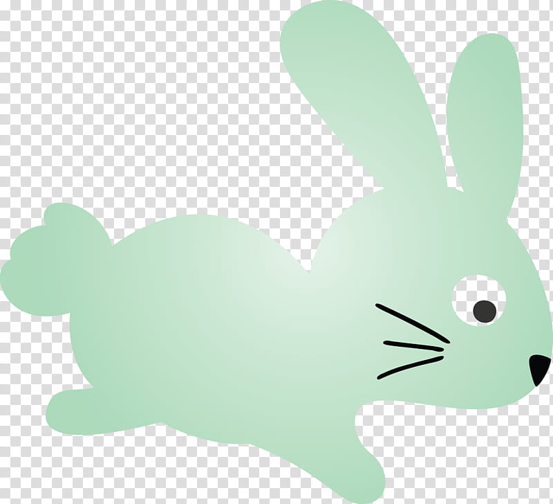 Cute Easter Bunny Easter Day, Rabbit, Green, Rabbits And Hares, Cartoon, Grass, Animal Figure, Tail transparent background PNG clipart
