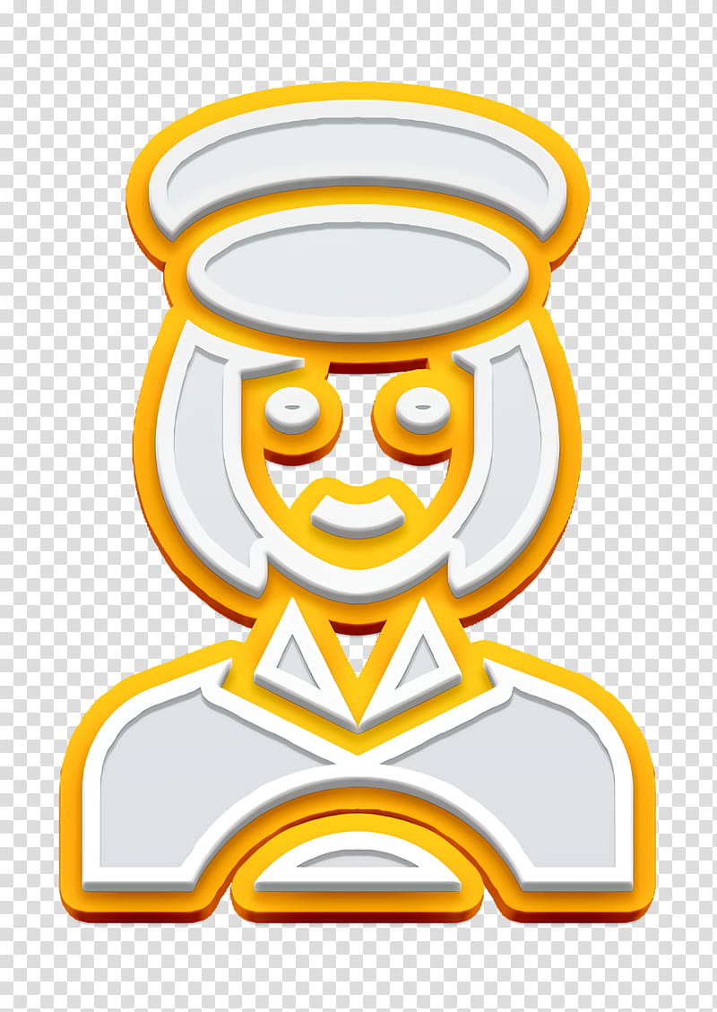 Professions and jobs icon Taxi driver icon Occupation Woman icon, Yellow, Head, Symbol, Sticker, Smile transparent background PNG clipart