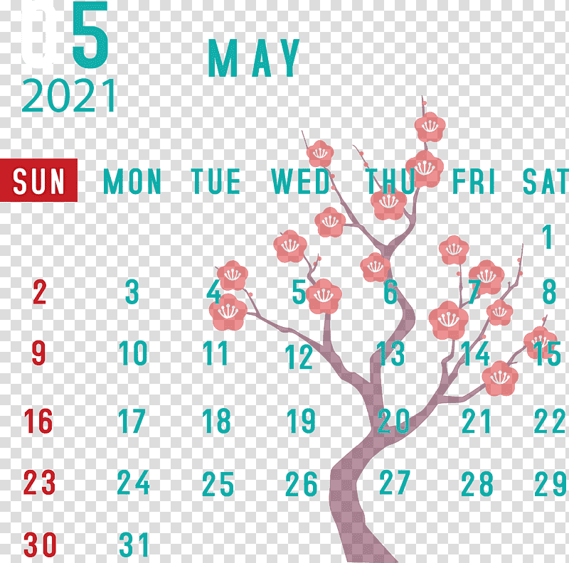 May 2021 Calendar May Calendar 2021 Calendar, Calendar System, Month, December, October, January, Diagram transparent background PNG clipart