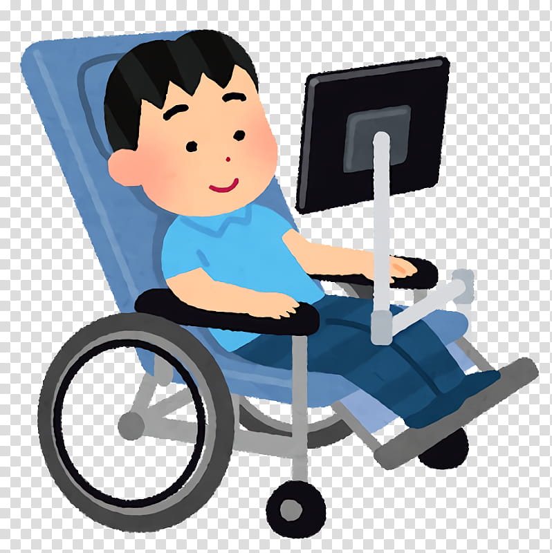 cartoon wheelchair sitting riding toy vehicle, Cartoon, Child transparent background PNG clipart