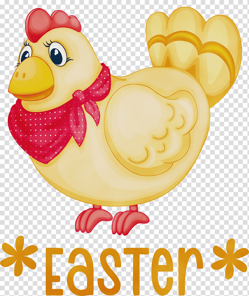 cornish chicken broiler chicken cobb salad, Easter Day, Happy Easter, Watercolor, Paint, Wet Ink, Cartoon transparent background PNG clipart