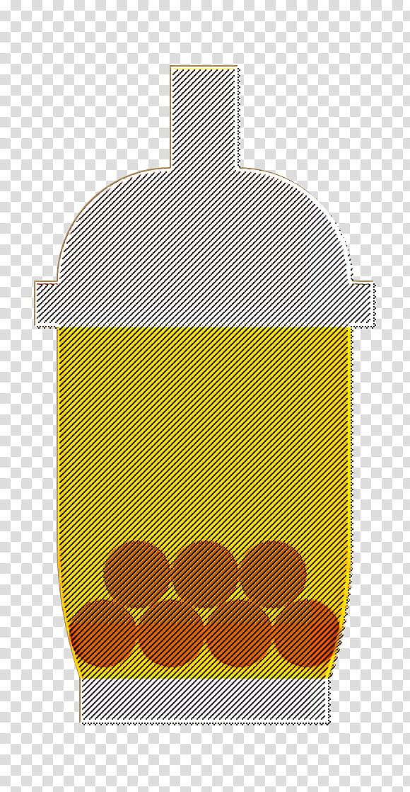 Tea icon Beverage icon Bubble tea icon, Angle, Line, Yellow, Meter transparent background PNG clipart