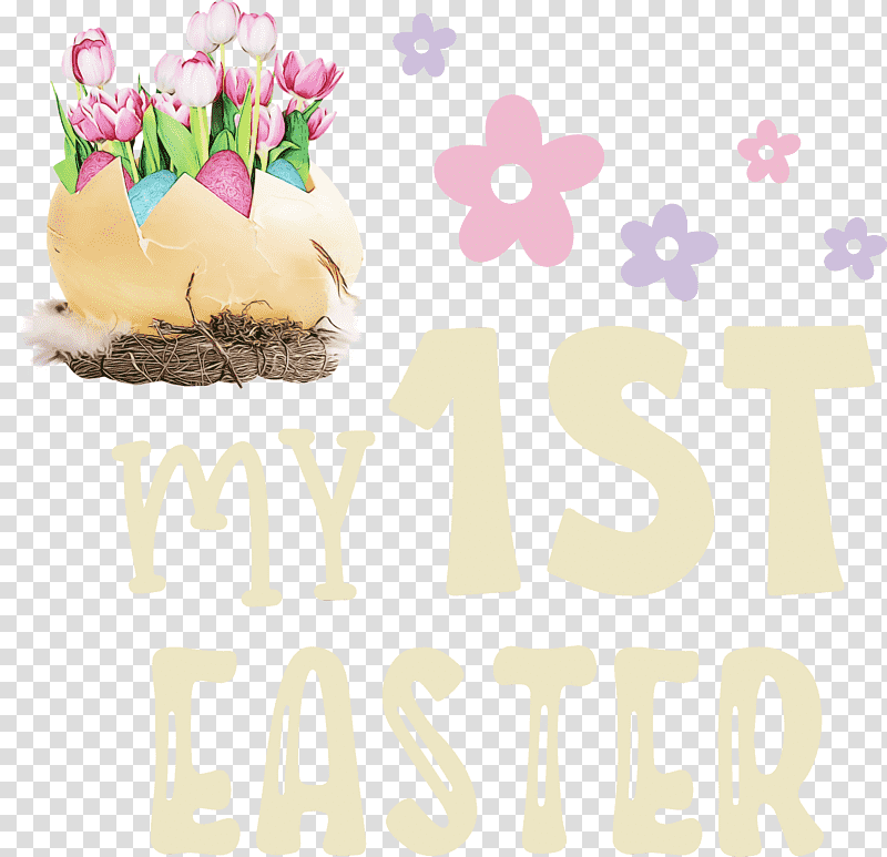Easter egg, My 1st Easter, Happy Easter, Watercolor, Paint, Wet Ink, Cartoon transparent background PNG clipart