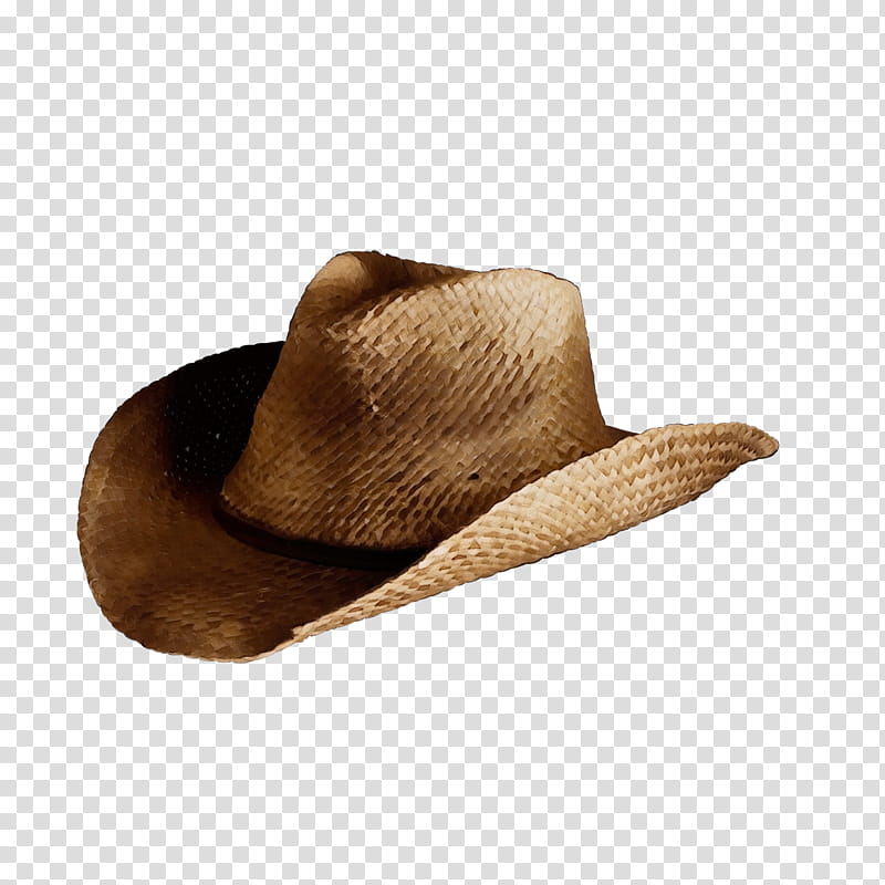 Cowboy hat, Watercolor, Paint, Wet Ink, Clothing, Beige, Brown, Headgear transparent background PNG clipart