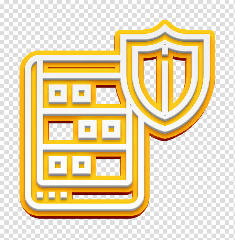 Defender icon Data Management icon Protection icon, Logo, Yellow, Meter, Line, Area transparent background PNG clipart