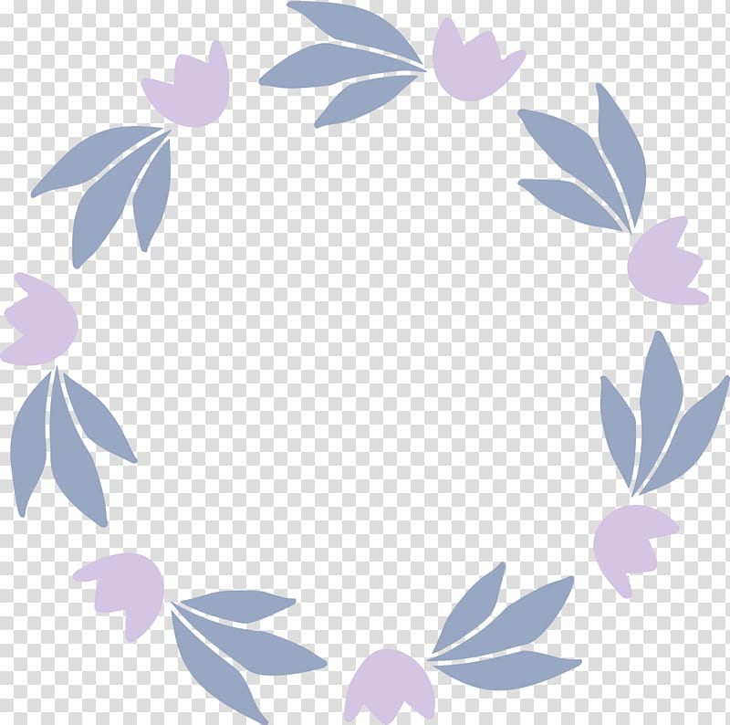 Floral frame flower frame nature frame, Leaf, Lilac, Purple, Plant, Petal, Floral Design transparent background PNG clipart