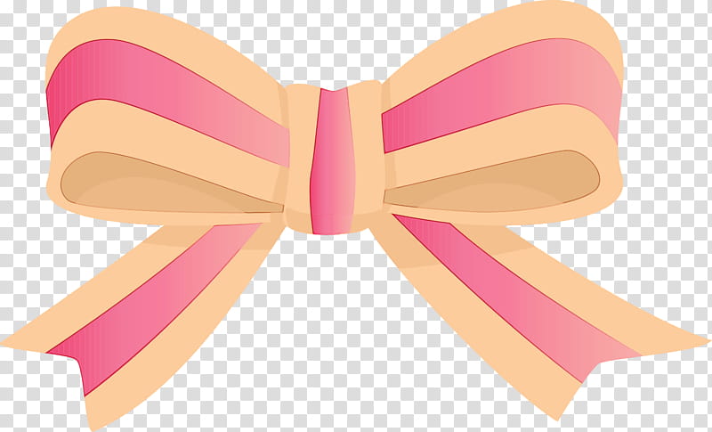 Bow tie, Decoration Ribbon, Cute Ribbon, Watercolor, Paint, Wet Ink, Pink transparent background PNG clipart