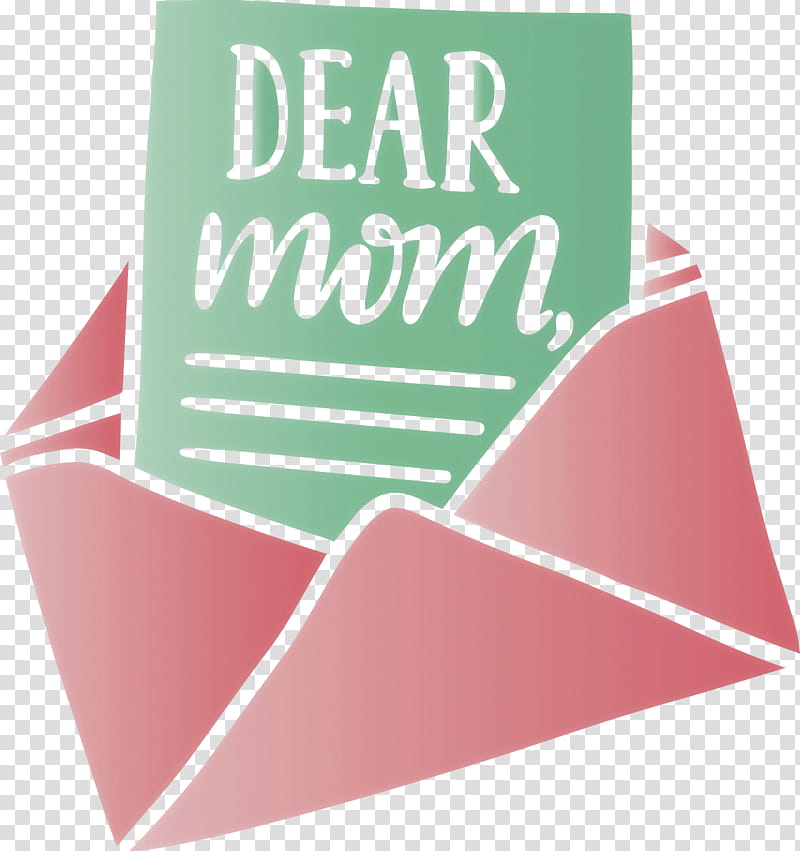 Mothers Day Dear Mom Envelope, Text, Logo, Paper Product, Construction Paper transparent background PNG clipart