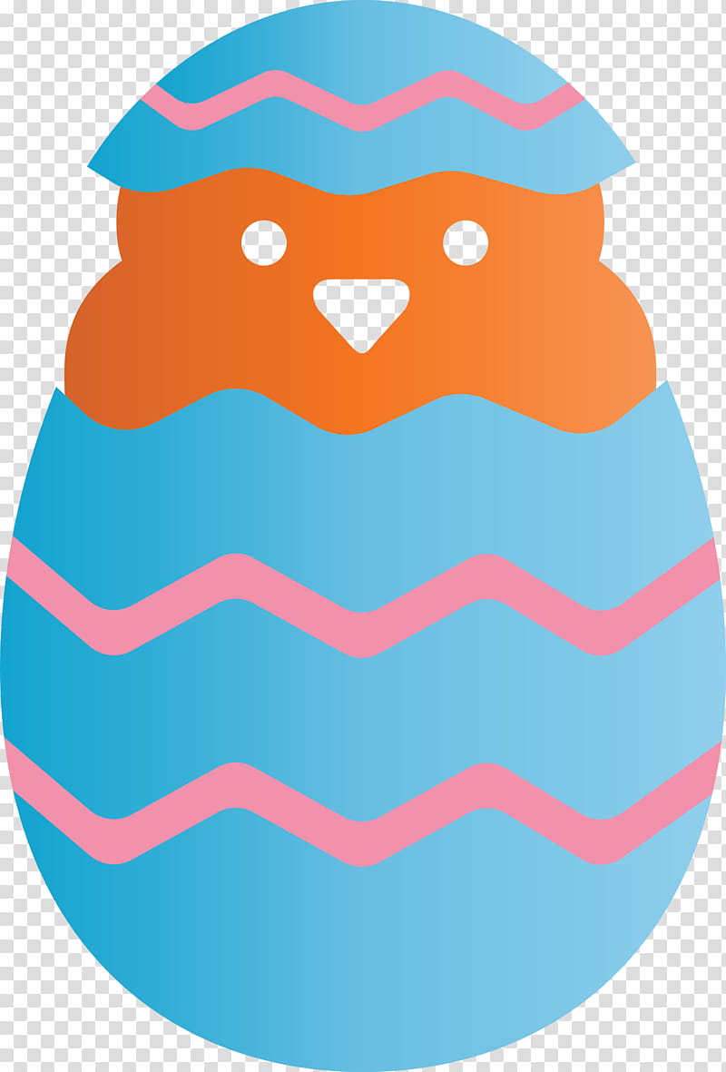 Chick in Egg Happy Easter Day, Orange transparent background PNG clipart