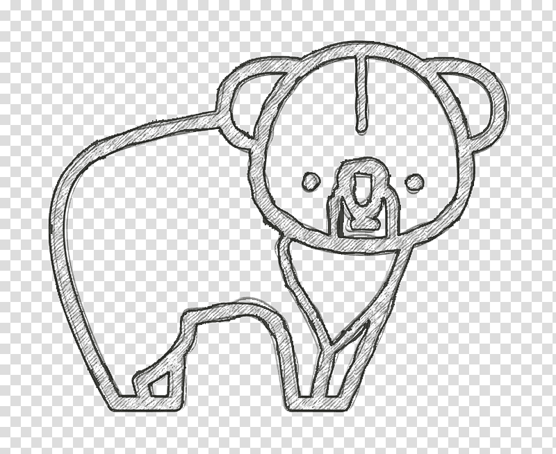 Koala icon Forest Animals icon, Line Art, Walking Shoe transparent background PNG clipart