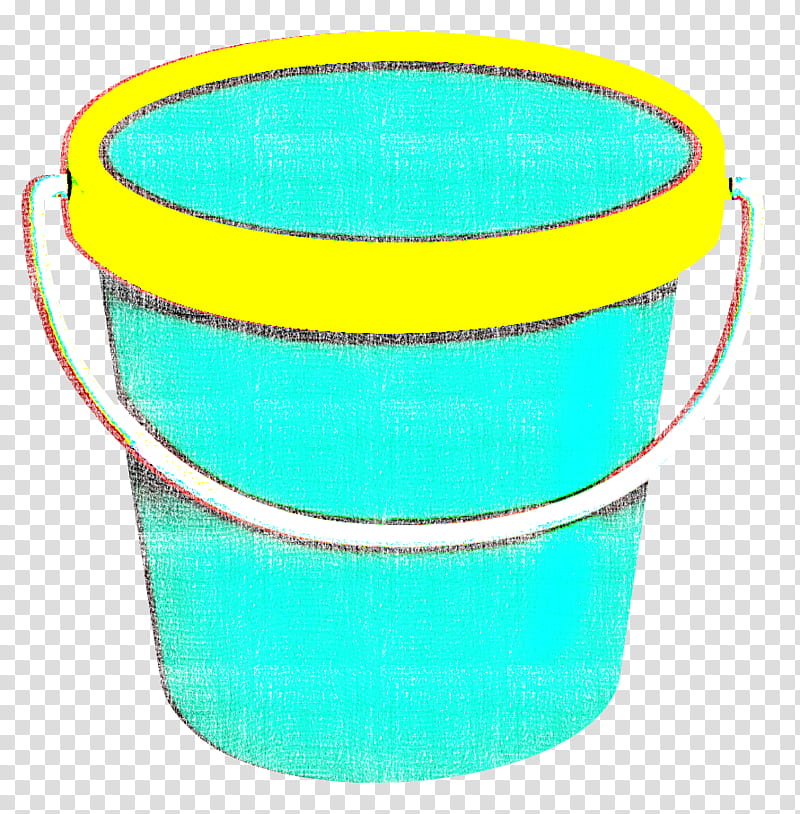 turquoise aqua bucket plastic storage basket, Oval transparent background PNG clipart