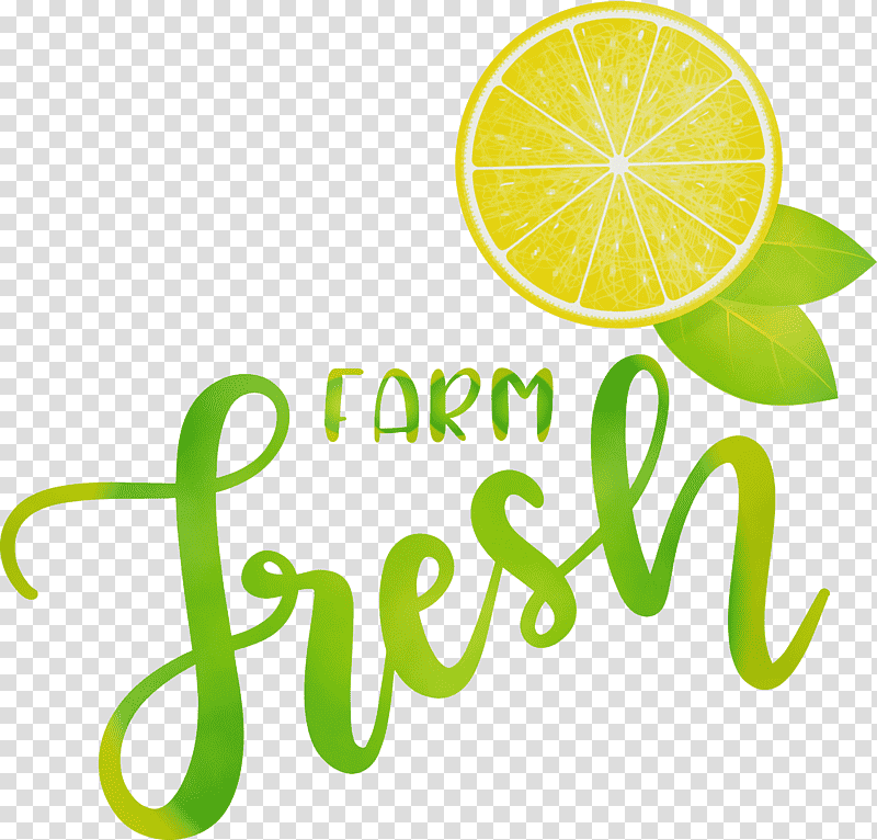lime logo lemon meter font, Farm Fresh, Watercolor, Paint, Wet Ink, Plant, Fruit transparent background PNG clipart