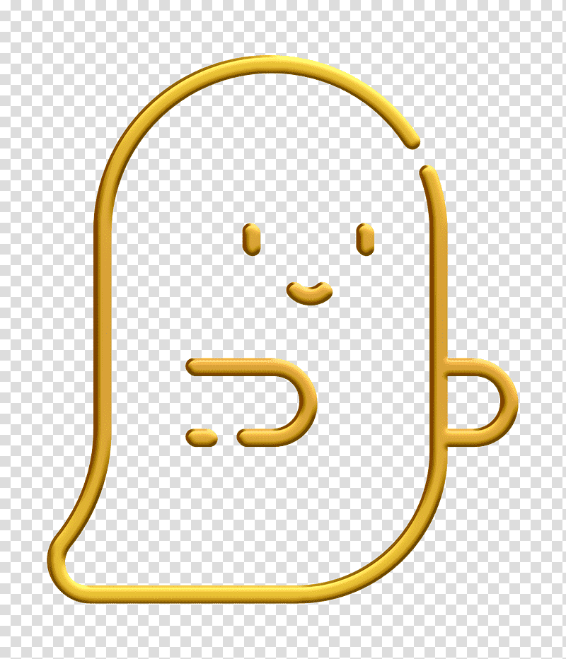 Amusement Park icon Ghost icon, Smiley, Emoticon, Yellow, Happiness, Cartoon, Meter transparent background PNG clipart