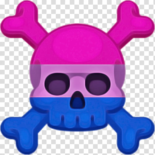 pink purple blue violet, Cartoon, Magenta, Bone, Skull transparent background PNG clipart