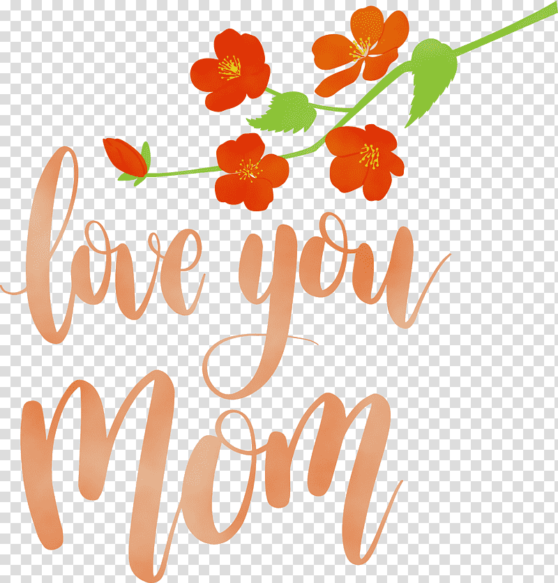 Floral design, Mothers Day, Super Mom, Best Mom, Love Mom, Watercolor, Paint transparent background PNG clipart