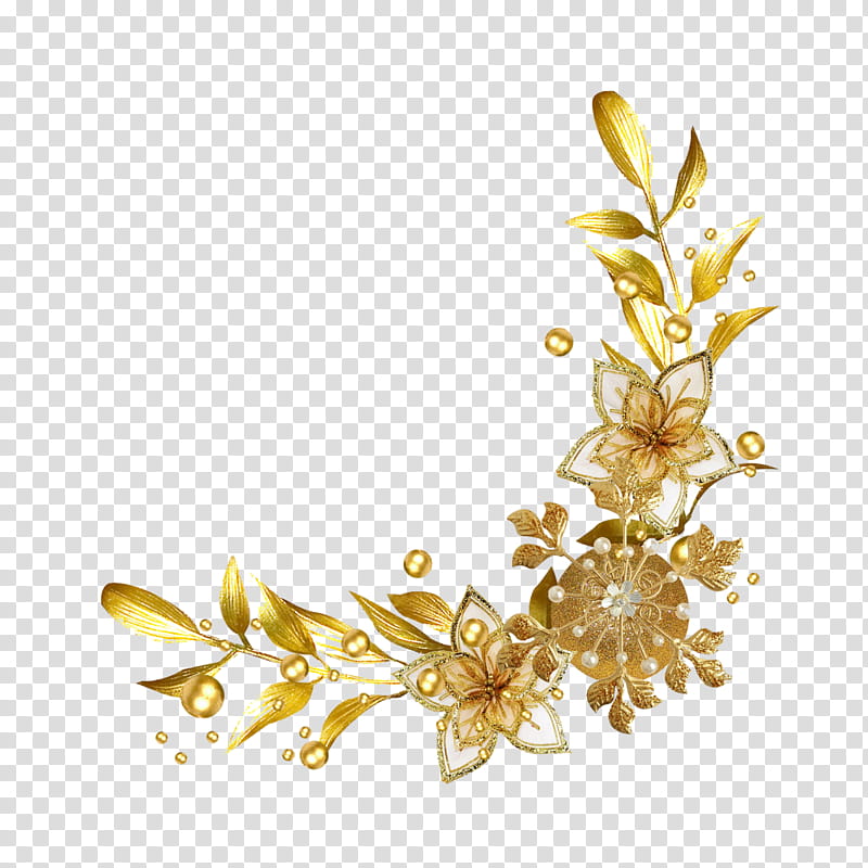 yellow leaf jewellery plant hair accessory, Headpiece, Flower, Metal, Gold transparent background PNG clipart
