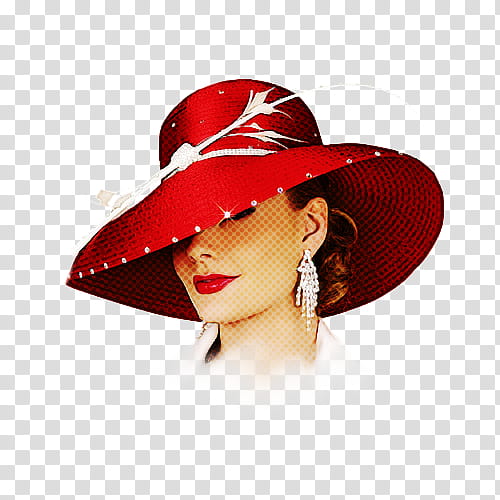 hat fascinator lady beauty, Glamour, Tenor, Painting transparent background PNG clipart