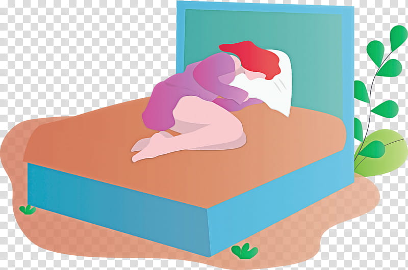 World Sleep Day Sleep Girl, Bed, Green, Pink, Turquoise, Hand, Heart transparent background PNG clipart