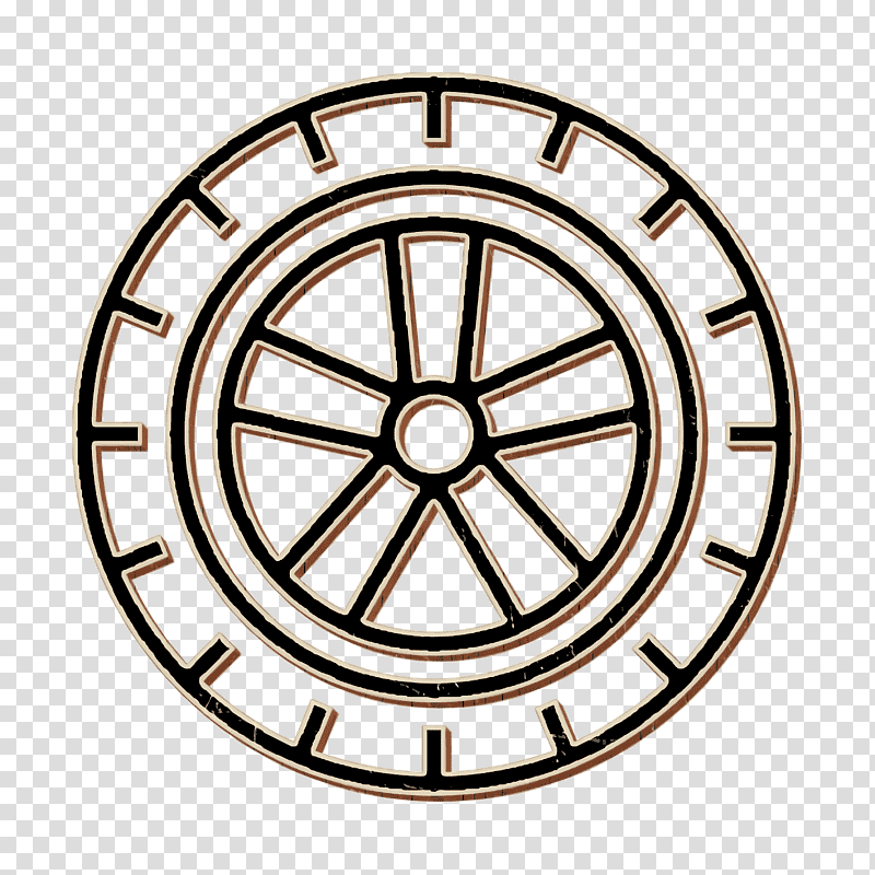 Wheel icon Tire icon Car Parts icon, Compass Rose, transparent background PNG clipart