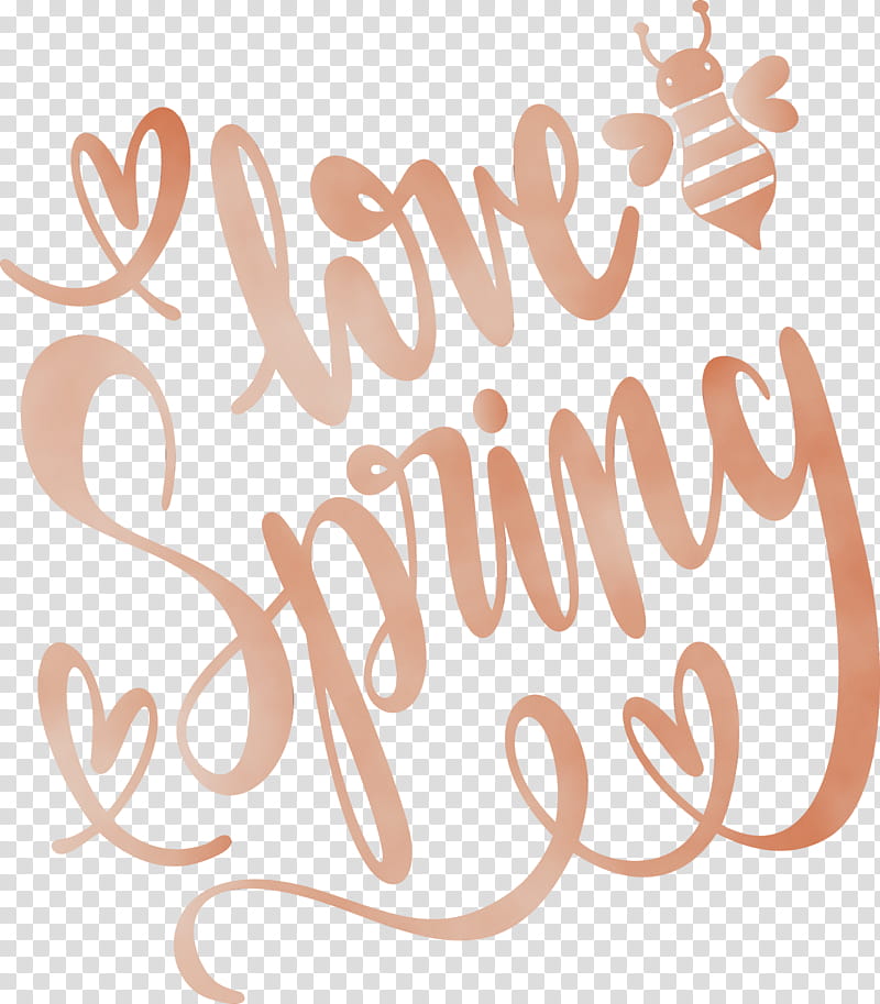 text font calligraphy, Hello Spring, Spring
, Watercolor, Paint, Wet Ink transparent background PNG clipart