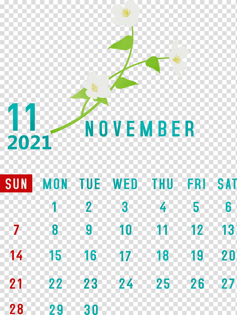 flower logo petal tree green, November 2021 Calendar, Watercolor, Paint, Wet Ink, Meter, Leaf transparent background PNG clipart