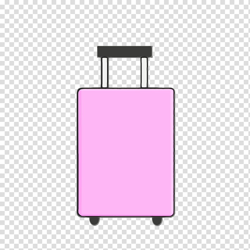 suitcase rectangle pink m meter, Travel, Travel Elements, Watercolor, Paint, Wet Ink transparent background PNG clipart