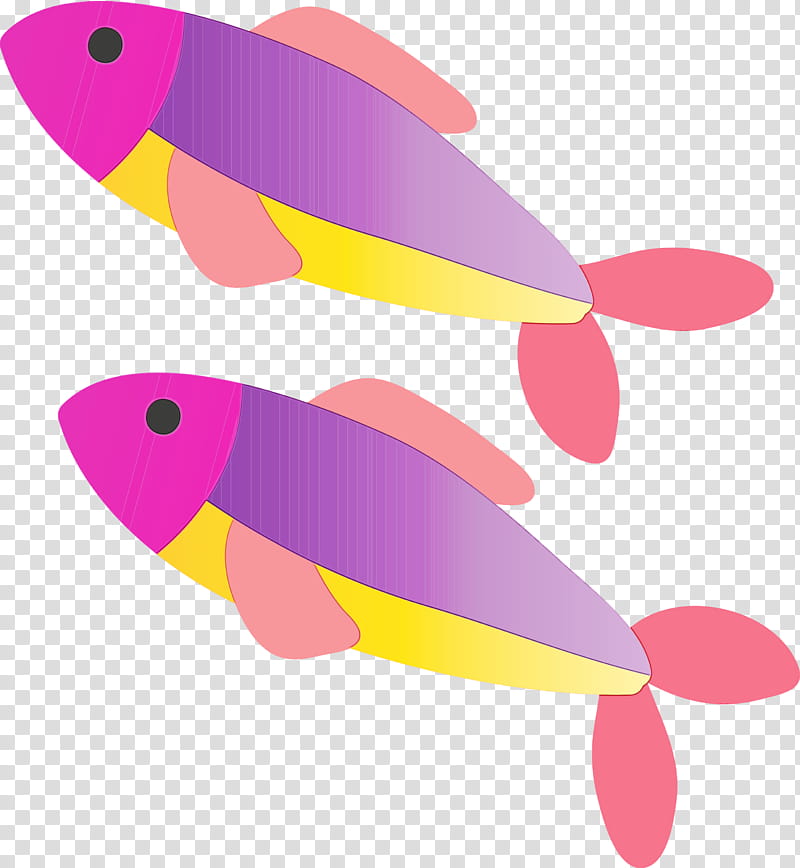 pink fish fish, Watercolor, Paint, Wet Ink transparent background PNG clipart