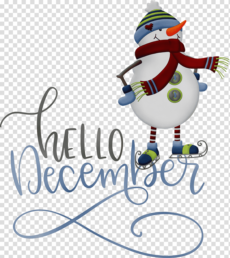 Christmas Day, Hello December, Winter
, Watercolor, Paint, Wet Ink, Ice Skating transparent background PNG clipart