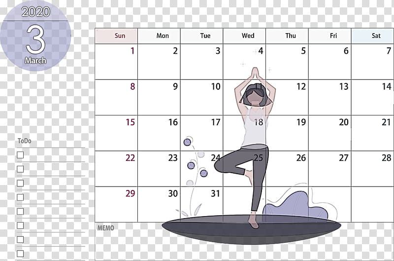 March 2020 Calendar March 2020 Printable Calendar 2020 Calendar, Text, Line, Physical Fitness, Joint, Diagram, Balance, Number transparent background PNG clipart